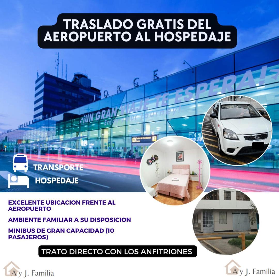 Appartement Right Across From The Airport - Free Shuttle - A Y J Familia à Lima Extérieur photo